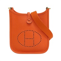 罌粟橙 Togo牛皮  Mini evelyne 肩背包 B刻 H069426CC【HERMES 愛馬仕】 H069426CC
