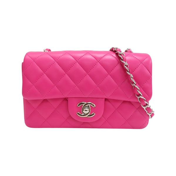 桃紅色 羊皮 COCO 20 鍊帶 肩背包 淡金釦【CHANEL 香奈兒】 A69900