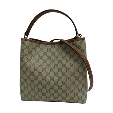 棕色 帆布 GG Emblem bucket bag 肩背包 815103【GUCCI 古馳】 815103