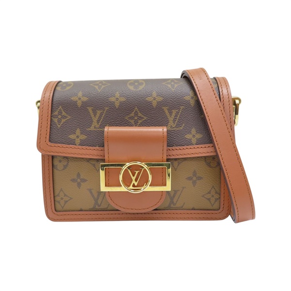 棕色 原花帆布 Dauphine mini 肩背包【LOUIS VUITTON LV 路易威登】 M45959