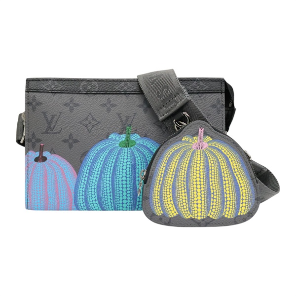 原花帆布 草間彌生 Gaston Wearable Wallet 迷你肩背包【LOUIS VUITTON LV 路易威登】 M81972