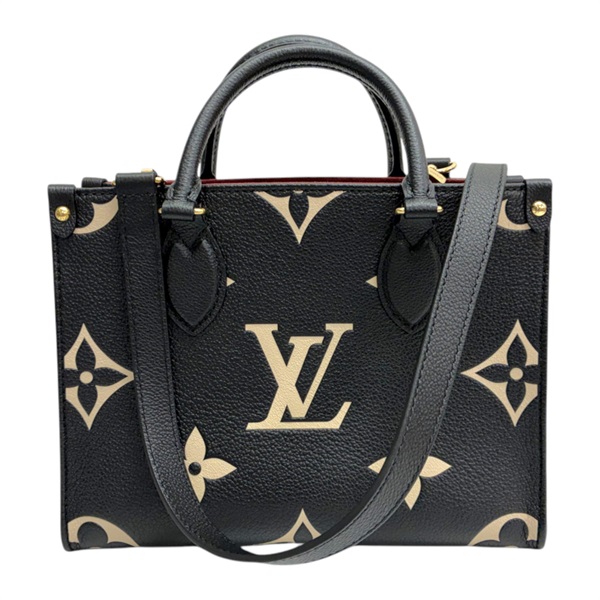 黑色 原花 壓紋牛皮 OnTheGo PM 兩用包【LOUIS VUITTON LV 路易威登】 M45659