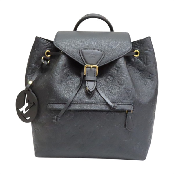 黑色 原花 牛皮壓紋 Montsouris PM 後背包【LOUIS VUITTON LV 路易威登】 M45205