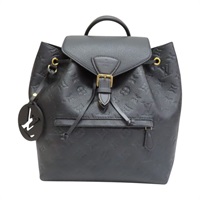 黑色 原花 牛皮壓紋 Montsouris PM 後背包【LOUIS VUITTON LV 路易威登】 M45205