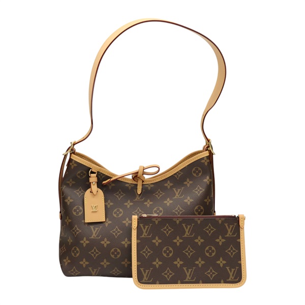 棕色 原花 帆布 CarryAll PM 肩背包【LOUIS VUITTON LV 路易威登】 M46203