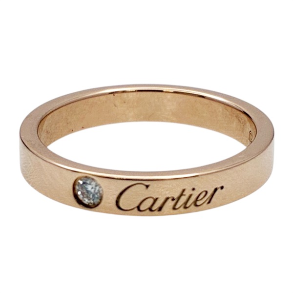18K玫瑰金 C de Cartier 1PD 戒指 #50【Cartier 卡地亞】 B4086450