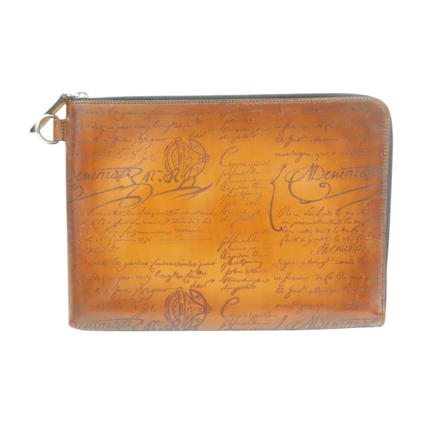 棕色 牛皮 Berluti Nino GM 手拿包【Berluti伯爾魯帝】 235694