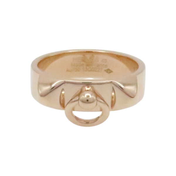 18K玫瑰金 Collier be chien ring 戒指【HERMES 愛馬仕】 H108118B