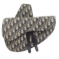 藍色 Oblique緹花帆布 肩背包【Dior 迪奧】