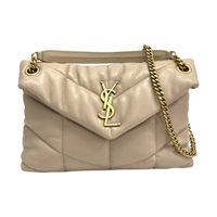 淺褐色羊皮 PUFFER小號 肩背包 577476【SAINT LAURENT YSL 聖羅蘭】 577476