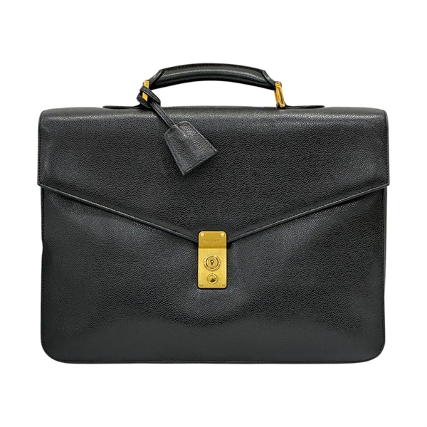 黑色 荔枝紋 牛皮 Vintage Briefcase 公事包【CHANEL 香奈兒】