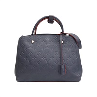 藍色 原花 牛皮 壓紋 Montaigne MM 兩用包【LOUIS VUITTON LV 路易威登】 M42746