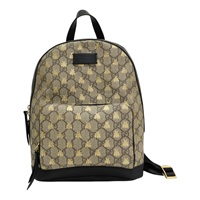 烏木色 GG Supreme帆布 蜜蜂印花 後背包【GUCCI 古馳】 427042