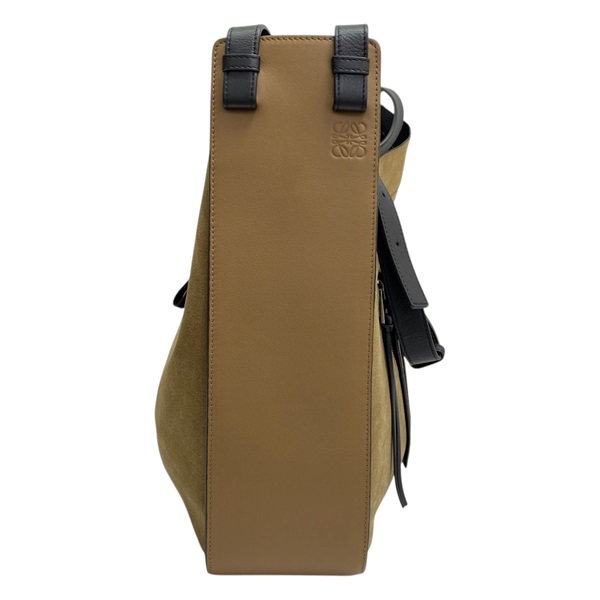 棕色 牛皮 絨面革 Hammock Tote Bag 肩背包【LOEWE 羅威】 A538H02X01
