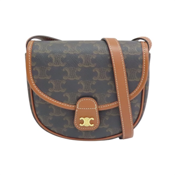 棕色 帆布 Mini Besace 肩背包【CELINE 賽琳】 196702BZJ