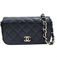 黑色 羊皮 鏈帶肩背包 金釦【CHANEL 香奈兒】 AP2533