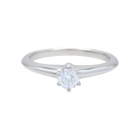 PT950鉑金 鑽石 Solitaire 戒指【Tiffany & Co 蒂芬妮】