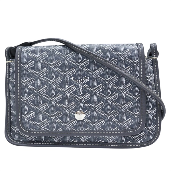 灰色 PVC塗層帆布 Plumet Pouch Wallet 肩背包【GOYARD 高雅德】 PLUMETPMLTY51CL51P