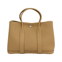 餅乾色 Negonda牛皮 Garden Party 30 手提包 B刻 銀扣【HERMES 愛馬仕】 H051568CK