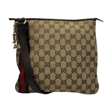 棕色 GG帆布 Jolicoeur Charms 肩背包【GUCCI 古馳】 144388