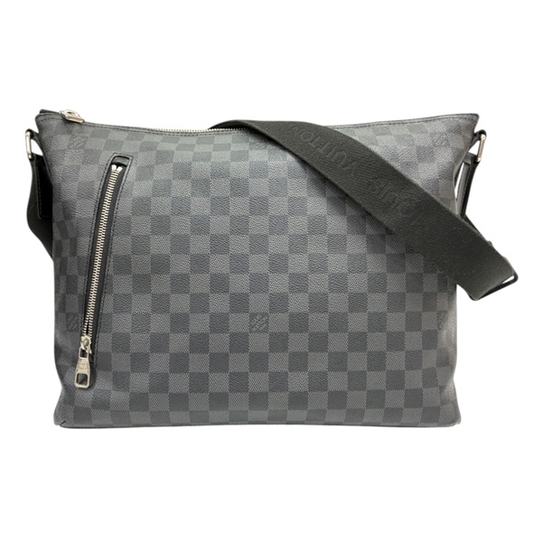 黑色 棋盤格 帆布 Mick MM 肩背包【LOUIS VUITTON LV 路易威登】 N41106