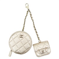 金色 牛皮 零錢掛包 (VIP禮)【CHANEL 香奈兒】
