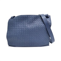 藍色 編織羊皮 Messenger 肩背包 【BOTTEGA VENETA 寶緹嘉】