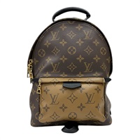棕色 原花 Reverse帆布 Palm Springs PM 後背包【LOUIS VUITTON LV 路易威登】 M44870