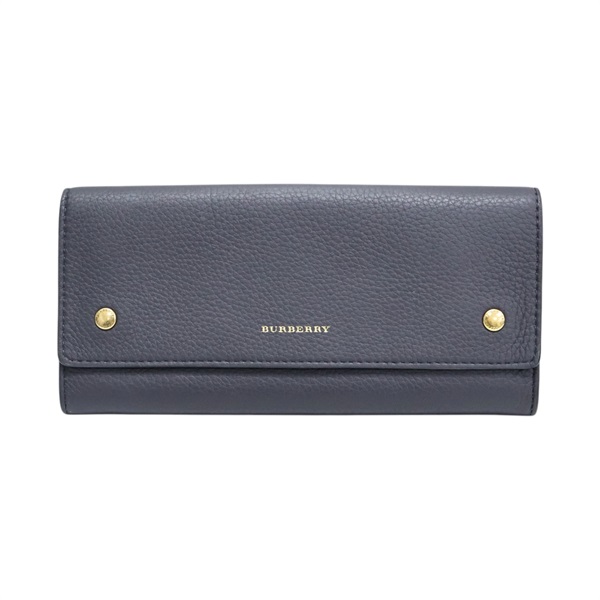 灰色 牛皮 扣式長夾 80078741【BURBERRY 巴寶莉】 80078741