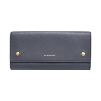 灰色 牛皮 扣式長夾 80078741【BURBERRY 巴寶莉】 80078741