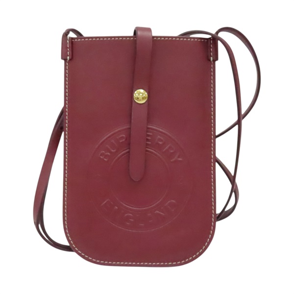 酒紅色 牛皮 Anne Logo Phone Case 手機包 肩背包【BURBERRY 巴寶莉】 80418271