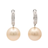 JEWELRY 無品牌珠寶 耳環 14K白金 珍珠 鑽石 Pearl 9.5g
