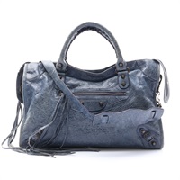 藍色羊皮 The City 兩用包【Balenciaga 巴黎世家】 115748