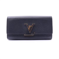 黑色 牛皮 Capucines 釦式長夾 (按扣鬆動)【LOUIS VUITTON LV 路易威登】 M61248