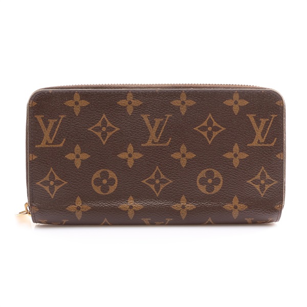 棕色 原花 PVC塗層帆布 內裡桃紅色 拉鍊長夾【LOUIS VUITTON LV 路易威登】 M41895
