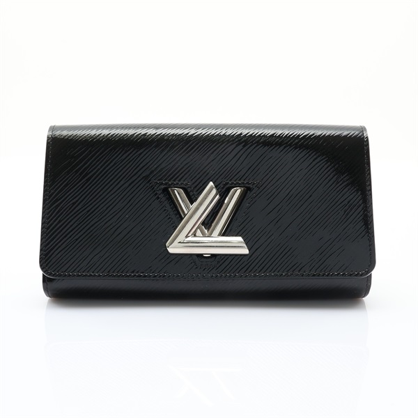 黑色 EPI 水波紋牛皮 Portefeuille Twist 兩折 長夾 有刻印【LOUIS VUITTON LV 路易威登】 M6117N