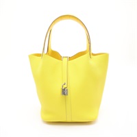 檸檬黃/金盞黃 TC牛皮 蜥蜴皮 Picotin Lock Touch 22 手提包 U刻 皮證【HERMES 愛馬仕】 H083749CKAB
