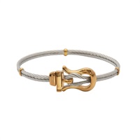 CHARRIOL 夏利豪 Bonifacio bangle 手環 玫瑰金/銀色 編織不鏽鋼 04-102-1266-0S