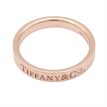 Tiffany ＆ Co 蒂芬妮 T&CO Band 1PD #19 戒指 18K玫瑰金 鑽石