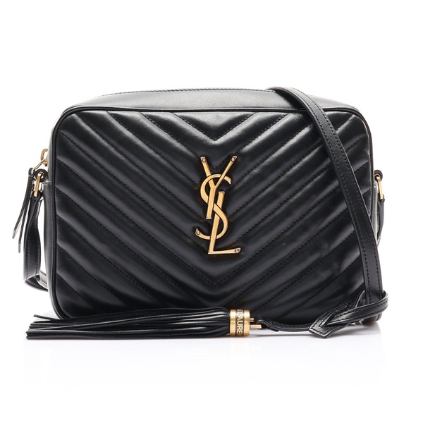 Lou 相機包 黑色 牛皮【SAINT LAURENT YSL 聖羅蘭】 612544