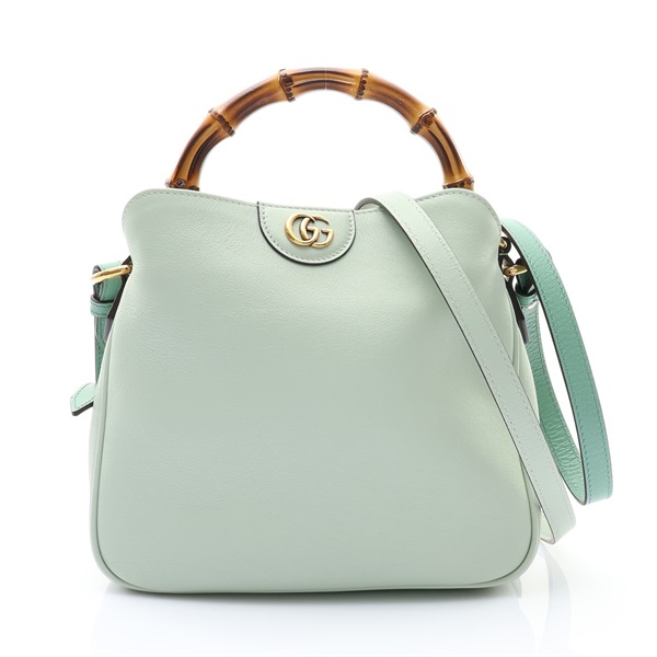 GUCCI 古馳 Diana Bamboo small 肩背包 綠色 牛皮 746251 746251