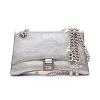 BALENCIAGA 巴黎世家 Crush 肩背包 銀色 牛皮 781920 781920