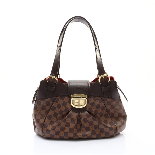 LOUIS VUITTON LV 路易威登 Sistina PM 肩背包 棕色 棋盤格帆布 N41542 N41542