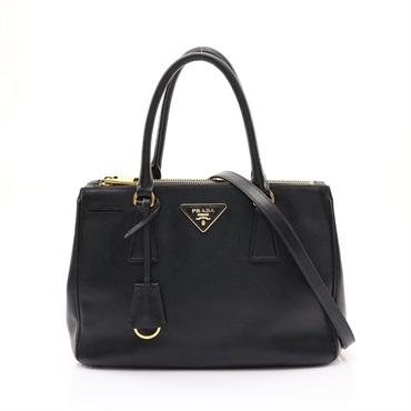 PRADA 普拉達 Galleria Tote 兩用包 黑色 Saffiano牛皮 1BA863