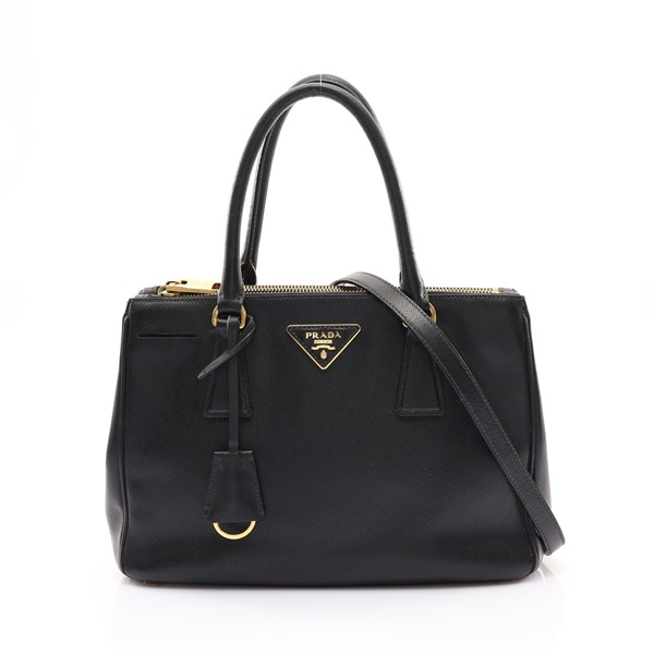 PRADA 普拉達 Galleria Tote 兩用包 黑色 Saffiano牛皮 1BA863