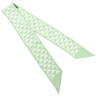 PRADA 普拉達 Triangolo Twilly 絲巾 綠色 絲綢 1FF008 1FF008