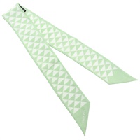 PRADA 普拉達 Triangolo Twilly 絲巾 綠色 絲綢 1FF008 1FF008