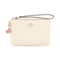 COACH 寇馳 Corner Zip Wristlet 手拿包 白色牛皮 C6879