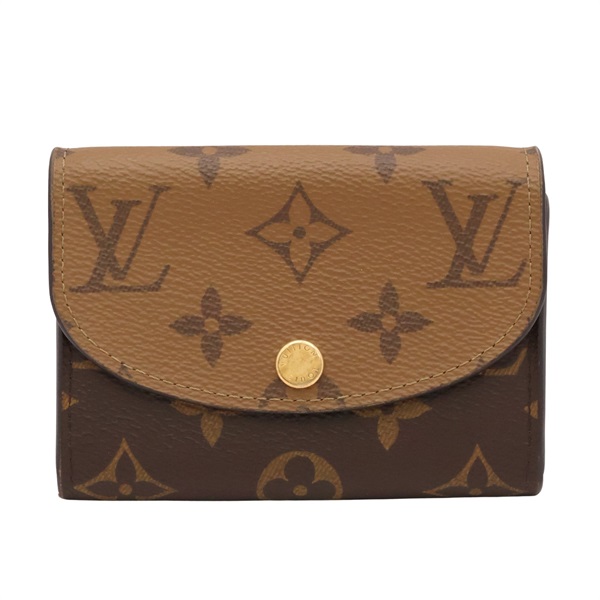 LOUIS VUITTON LV 路易威登 Rosalie Coin Purse 卡片零錢包 雙色 原花 帆布 M82333
