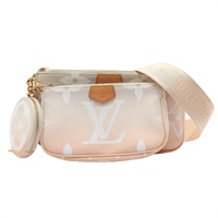 LOUIS VUITTON LV 路易威登 MULTI POCHETTE Accessoires 肩背包 漸層 橘/白色 PVC塗層帆布 M57634 M57634